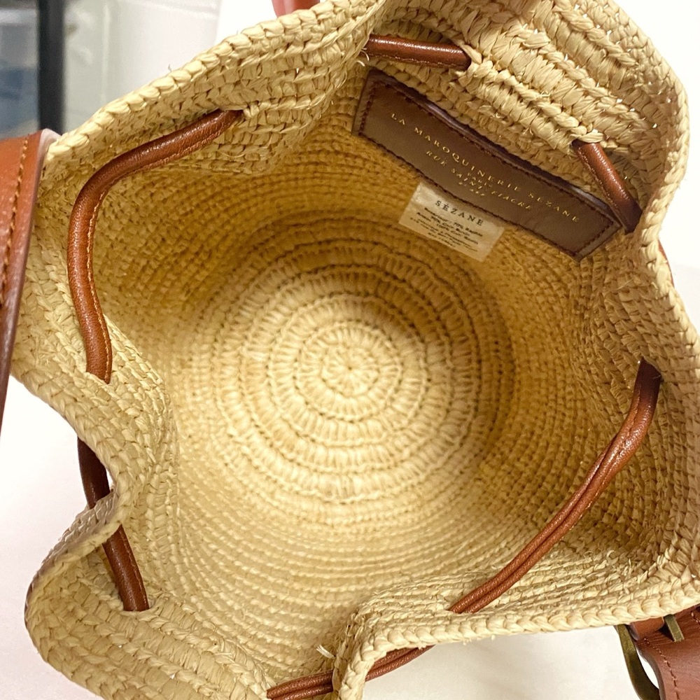 Sezane Mini Farrow Raphia Bag - Picture 7 of 9
